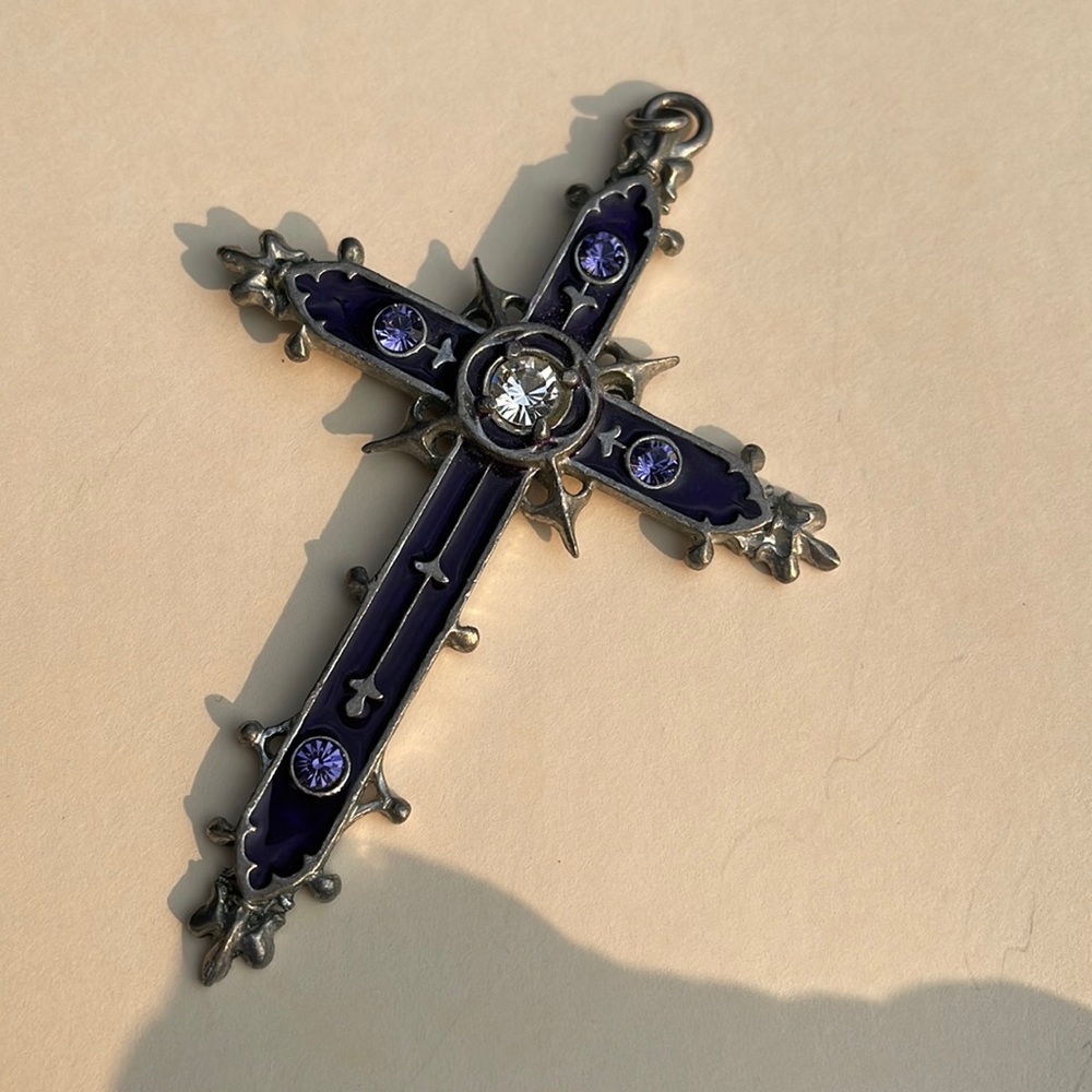 2003 purple Vatican Alchemy Gothic Cross pendant